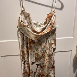 Floral Cowl Neck Slip Dress